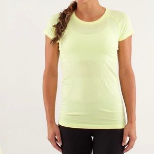 Lululemon Yellow Swiftly short sleeve size 8